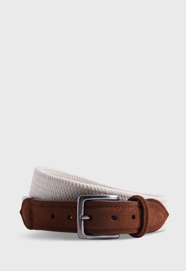 paul stuart Braided Suede Trim Belt