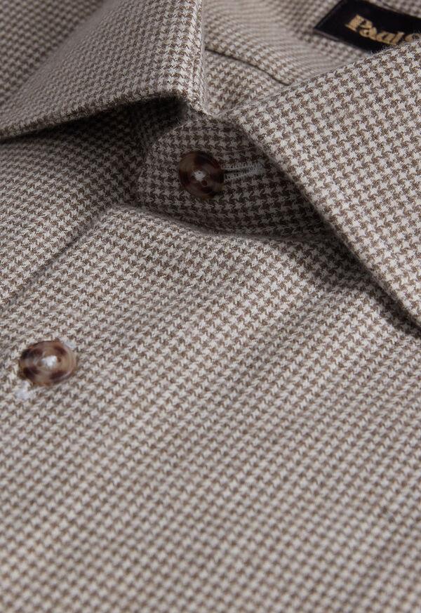 Paul Stuart Brushed Cotton Houndstooth Sport Shirt