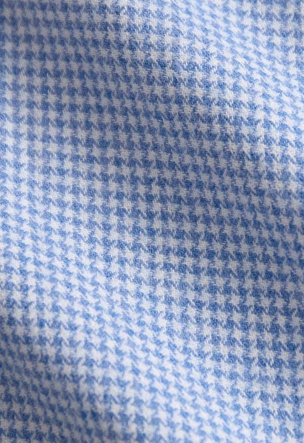 Paul Stuart Brushed Cotton Houndstooth Sport Shirt