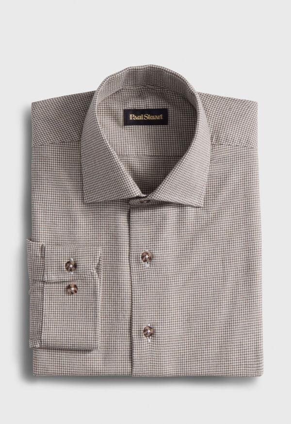 paul stuart Brushed Cotton Houndstooth Sport Shirt