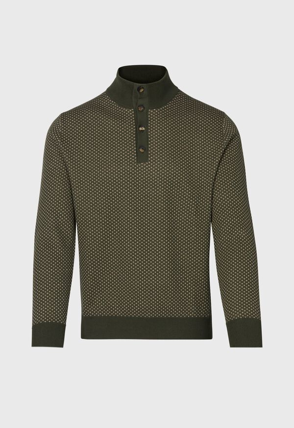 paul stuart Button Mock Neck Sweater