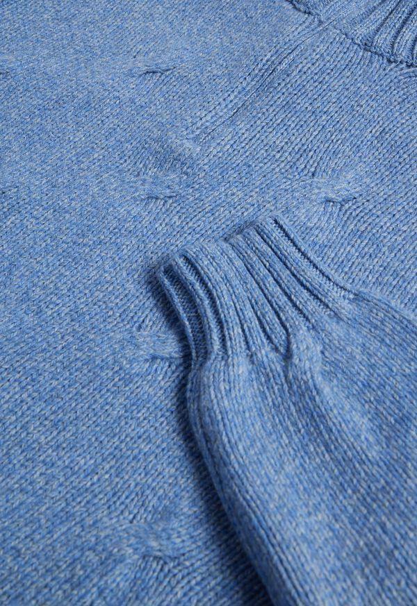 Paul Stuart Cable Cashmere Quarter Zip Sweater