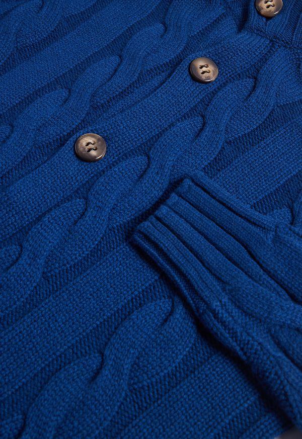 Paul Stuart Cable Mock Neck Cardigan