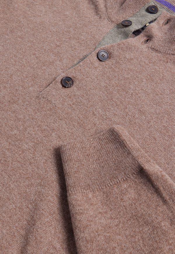 Paul Stuart Cashmere Button Mock Sweater