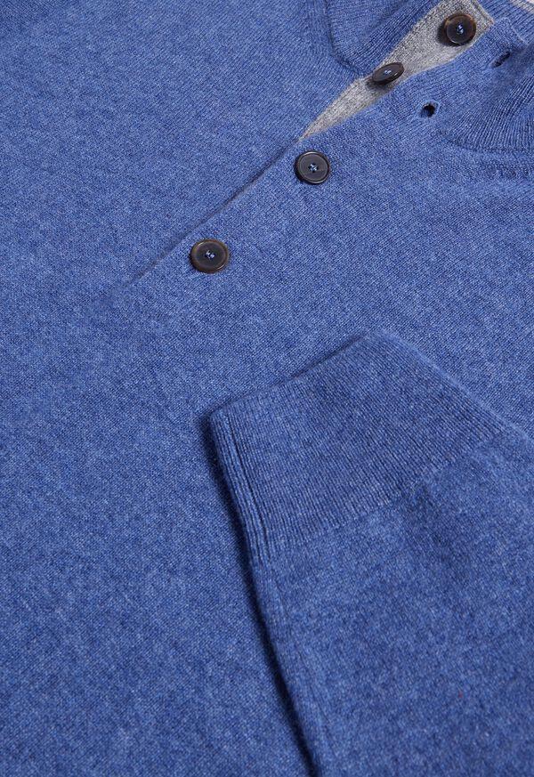 Paul Stuart Cashmere Button Mock Sweater