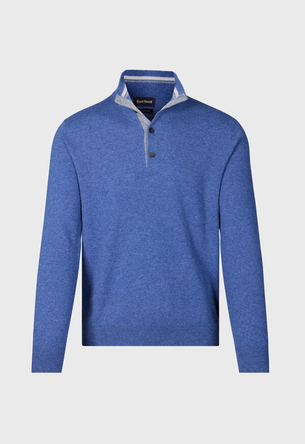 paul stuart Cashmere Button Mock Sweater