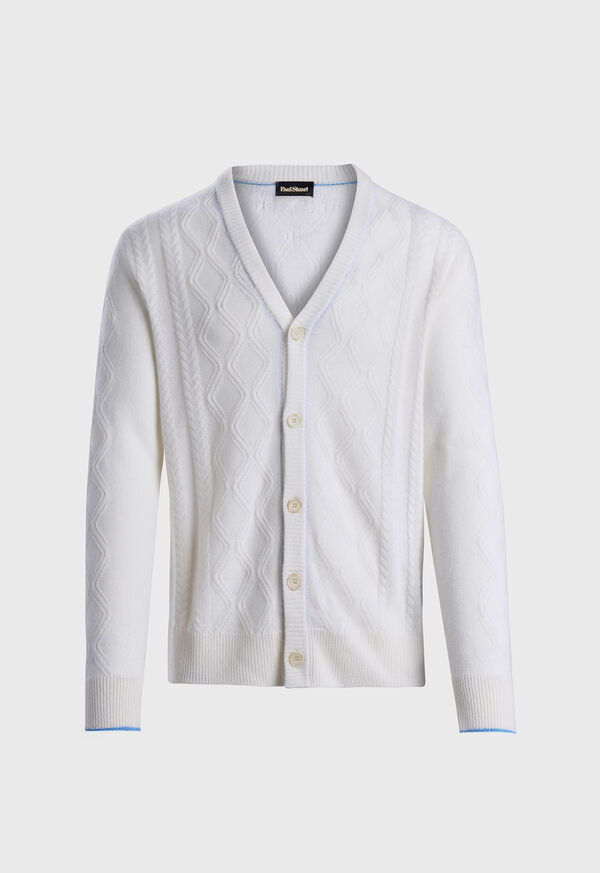 paul stuart Cashmere Cable Cardigan
