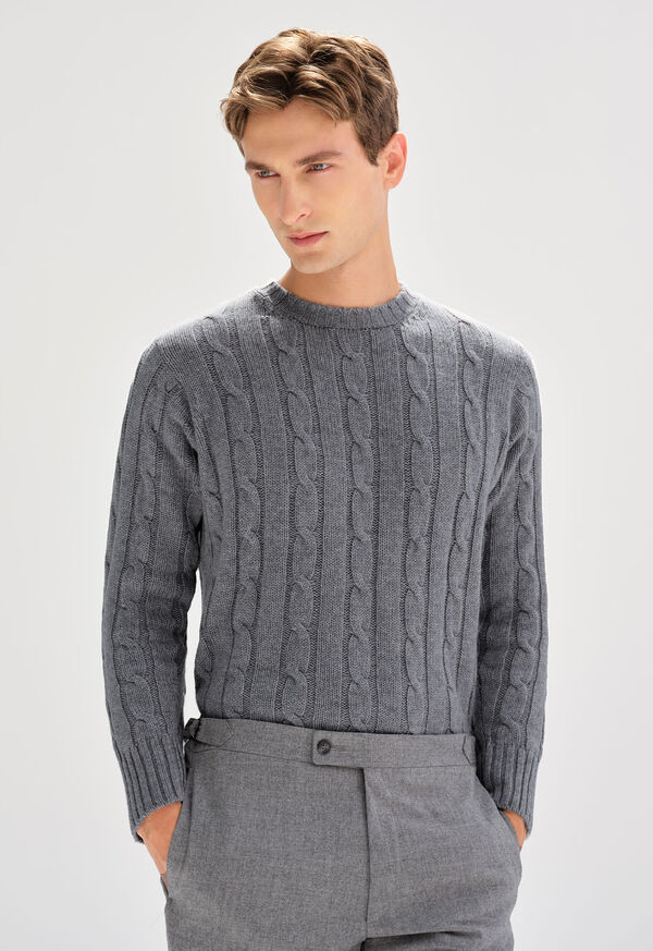 Paul Stuart Cashmere Cable Crewneck
