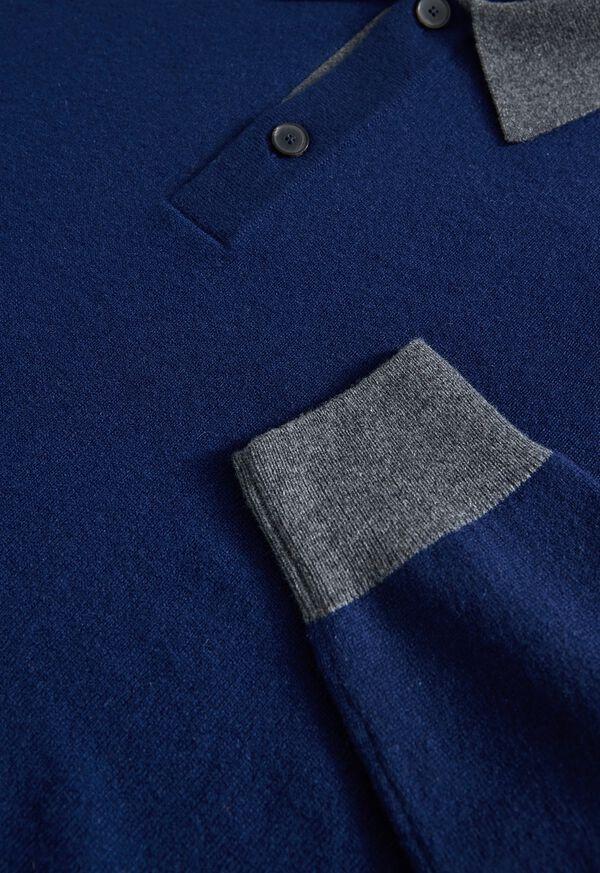 Paul Stuart Cashmere Contrast Collar Polo