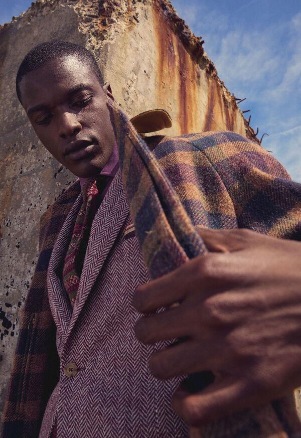 Paul Stuart Cashmere Fair Isle Knit Tie