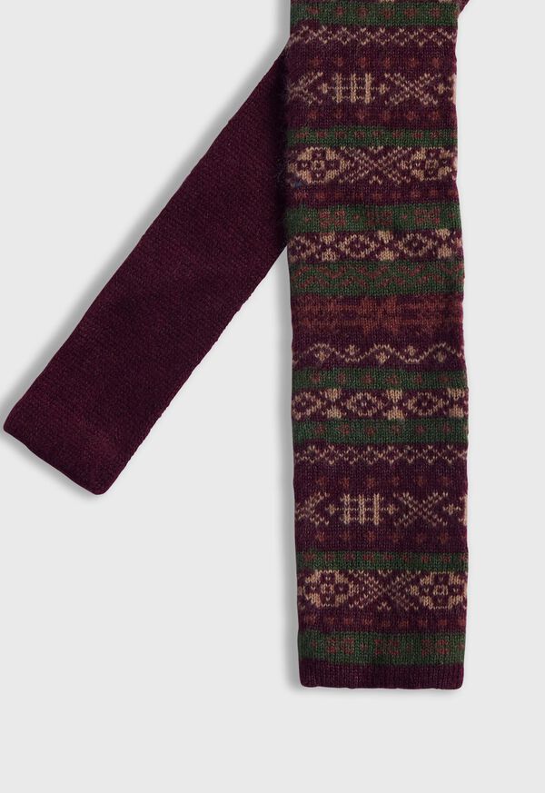paul stuart Cashmere Fair Isle Knit Tie