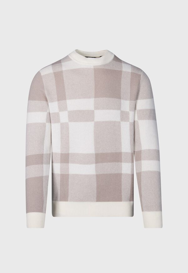 paul stuart Cashmere Jacquard Crewneck Sweater