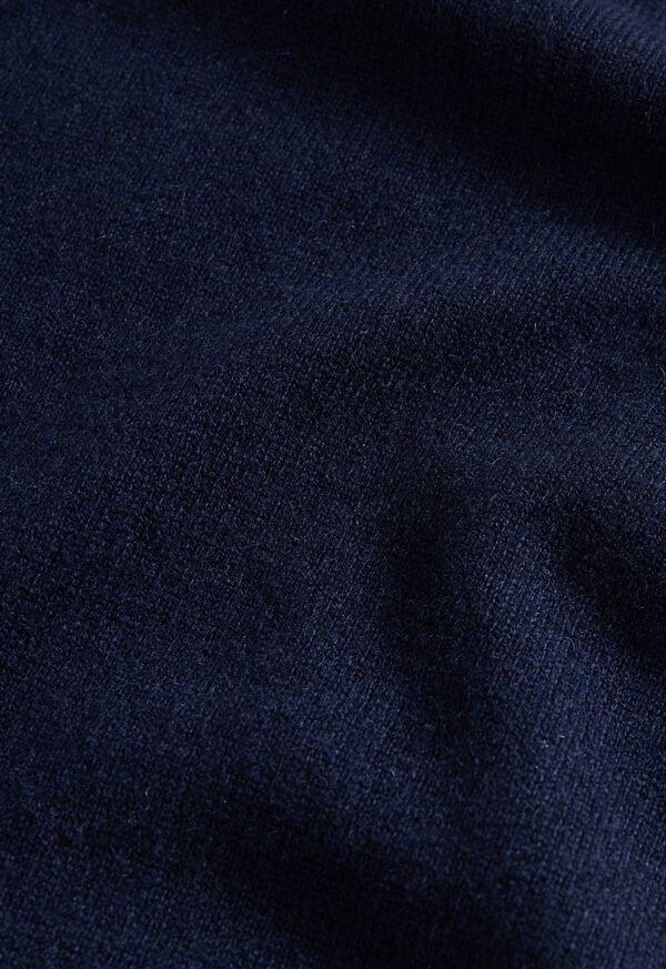 Paul Stuart Cashmere Polo With Suede Trim