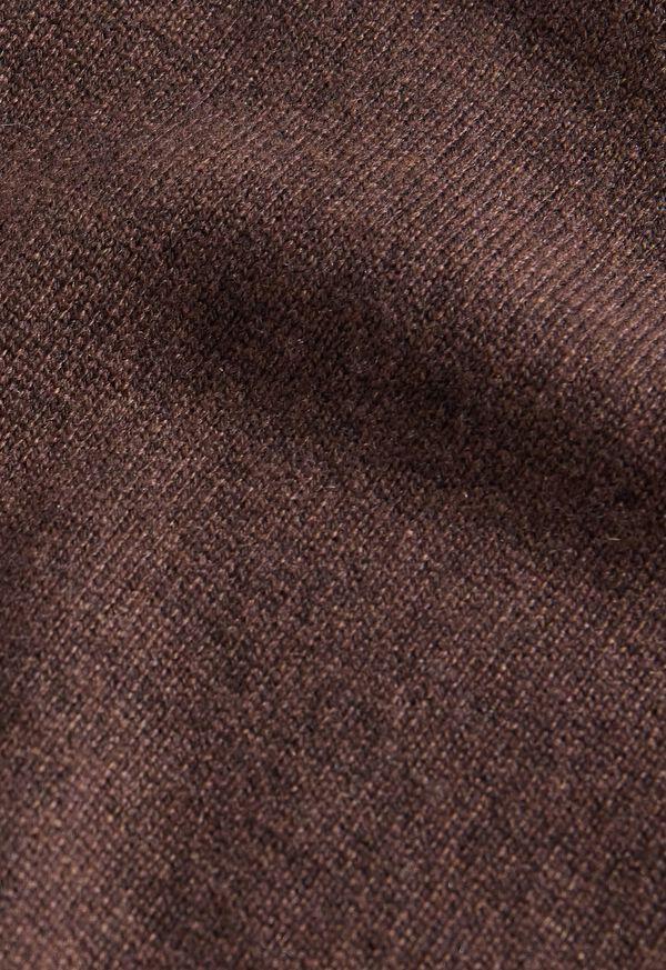 Paul Stuart Cashmere Quarter Zip With Suede Trim