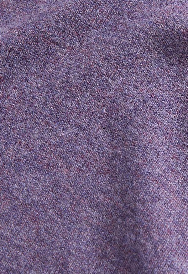 Paul Stuart Cashmere Quarter Zip With Suede Trim