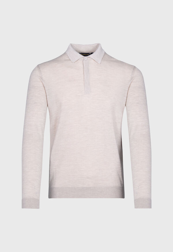 paul stuart Cashmere & Silk Long Sleeve Polo