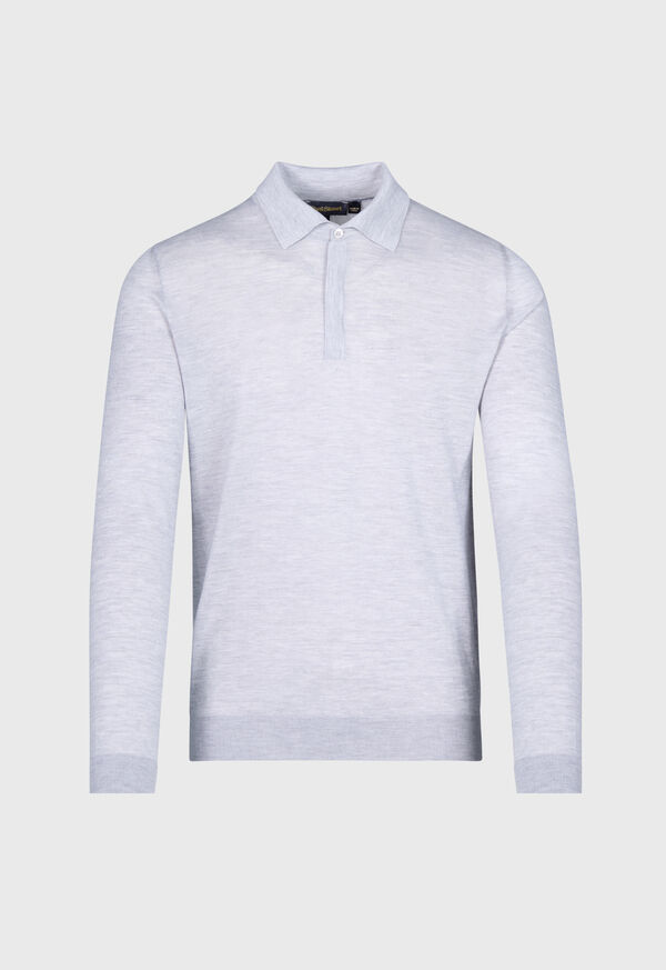 paul stuart Cashmere & Silk Long Sleeve Polo