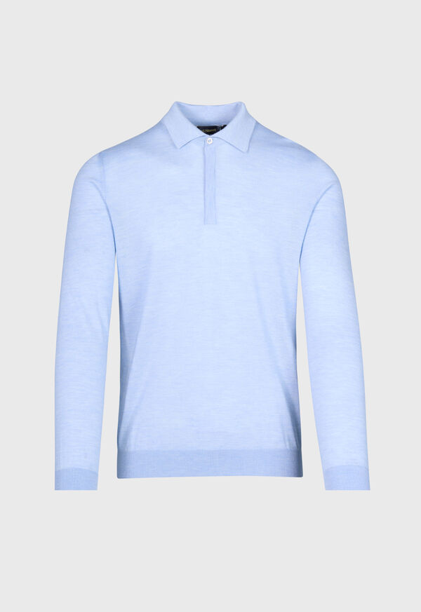 paul stuart Cashmere & Silk Long Sleeve Polo