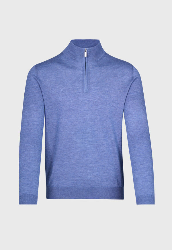 paul stuart Cashmere & Silk Quarter Zip Pullover
