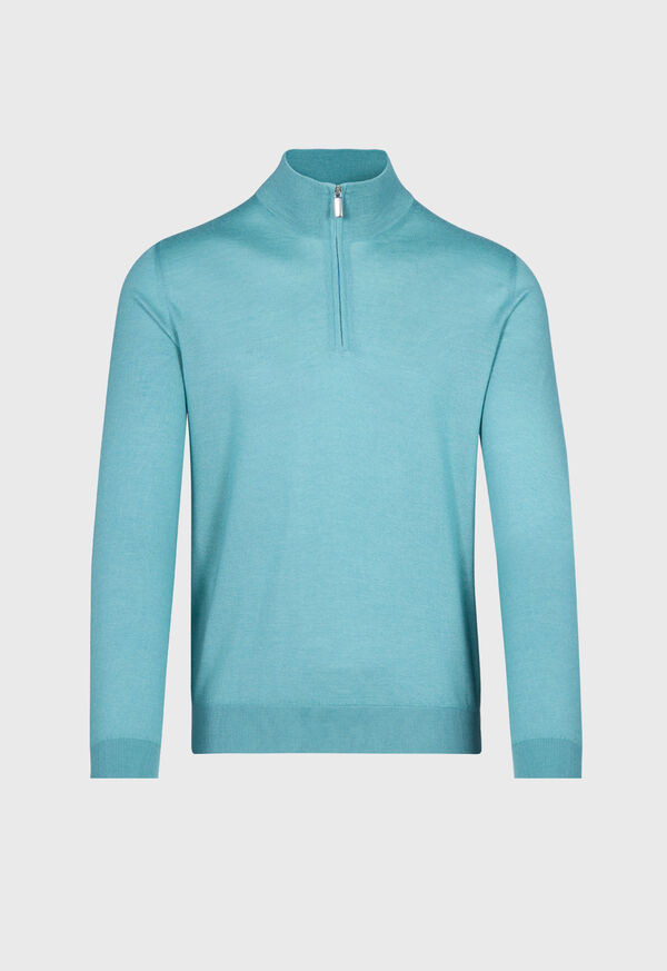 paul stuart Cashmere & Silk Quarter Zip Pullover