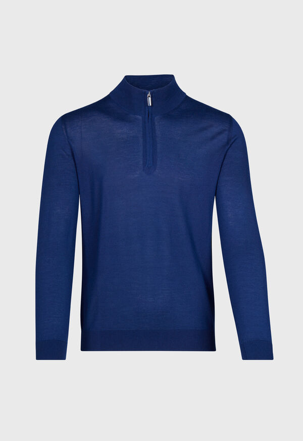 paul stuart Cashmere & Silk Quarter Zip Pullover