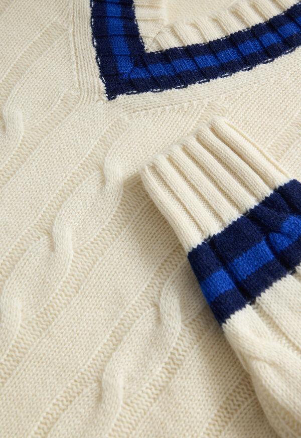 Paul Stuart Cashmere V-Neck Tennis Sweater