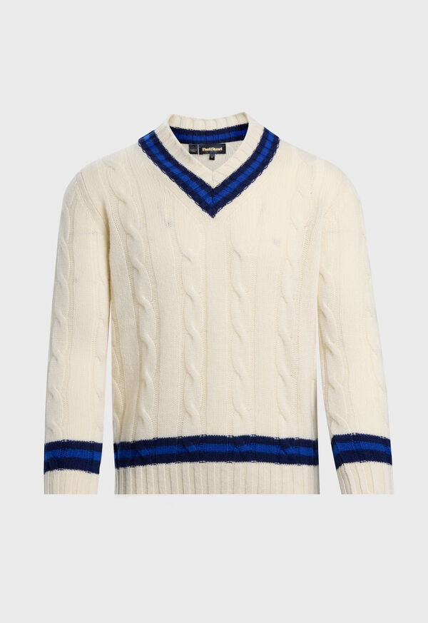 paul stuart Cashmere V-Neck Tennis Sweater