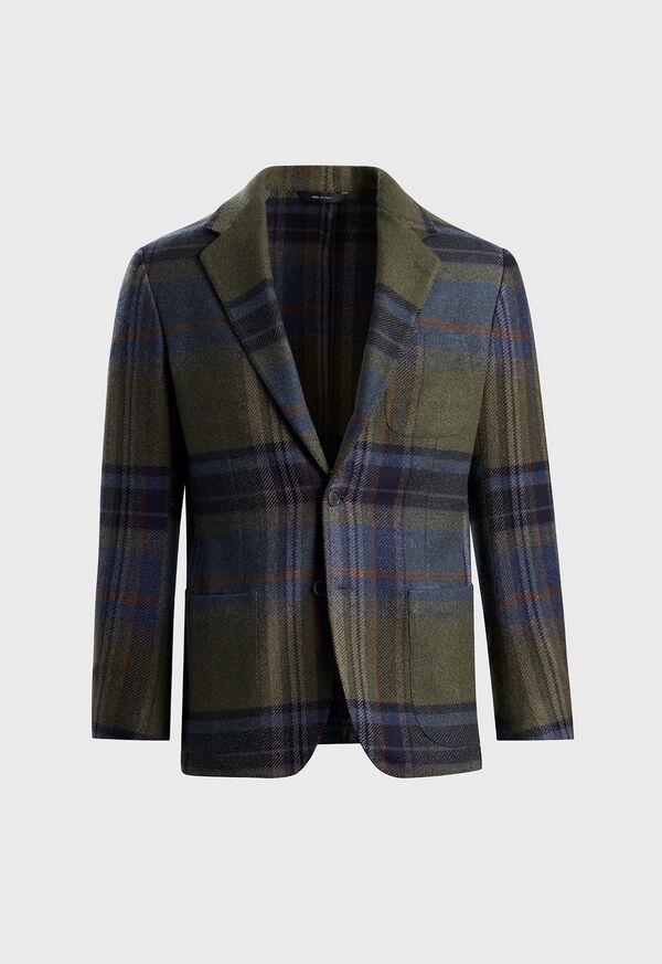 paul stuart Cashmere & Wool Oversize Plaid Jacket