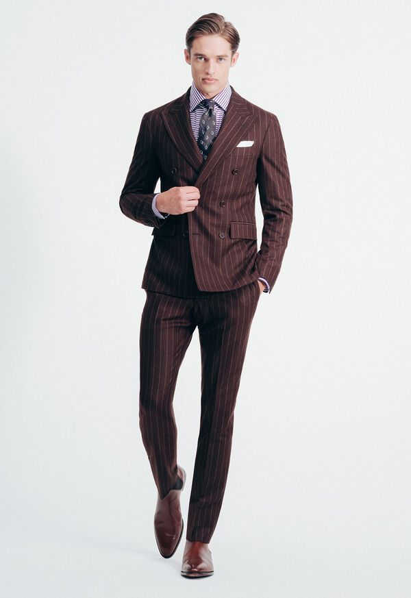 Paul Stuart Chalk Stripe Flannel Suit