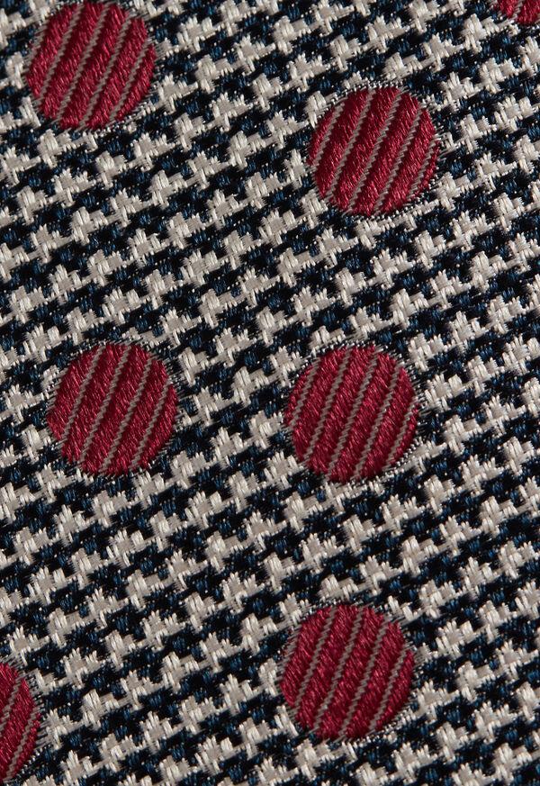 Paul Stuart Circle And Houndstooth Silk Tie