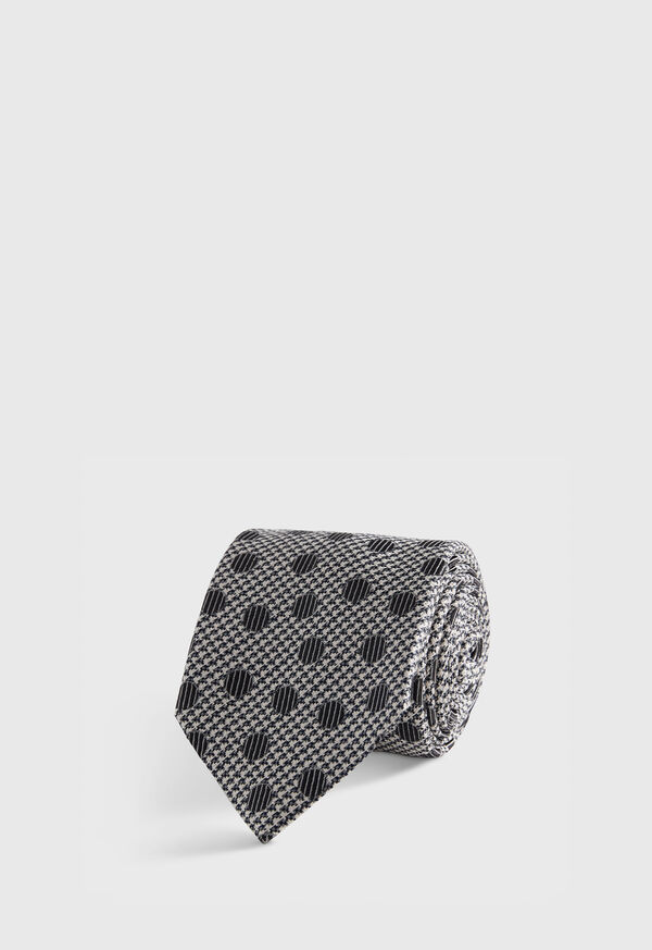 paul stuart Circle and Houndstooth Silk Tie