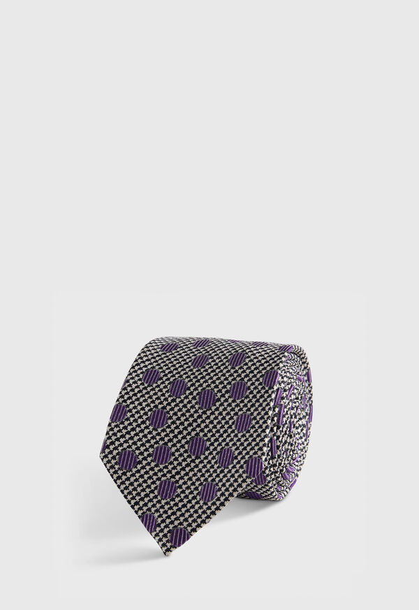 paul stuart Circle and Houndstooth Silk Tie