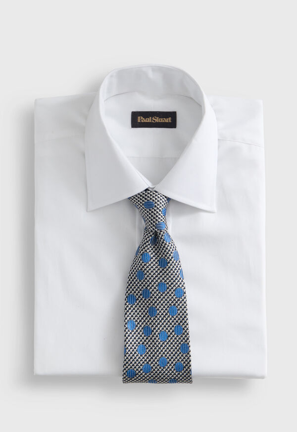 Paul Stuart Circle And Houndstooth Silk Tie