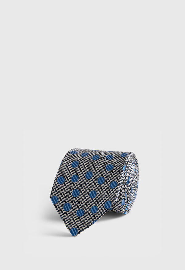 paul stuart Circle and Houndstooth Silk Tie