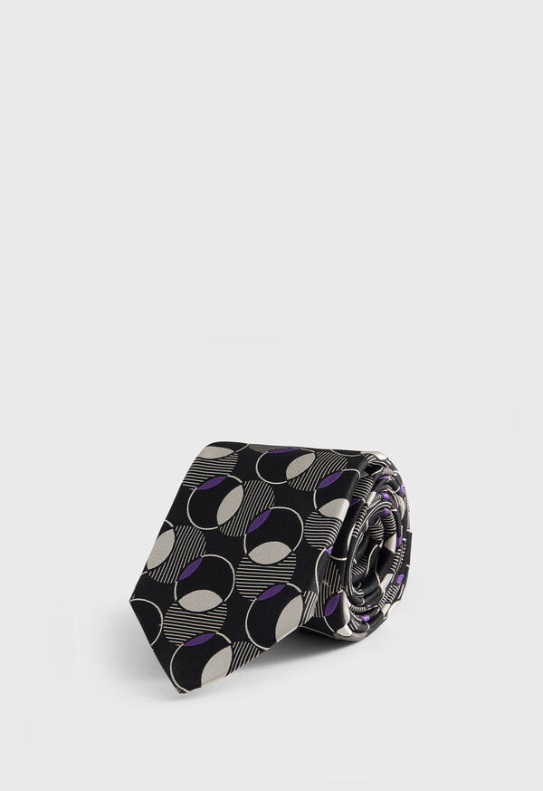 paul stuart Circle Deco Woven Silk Tie