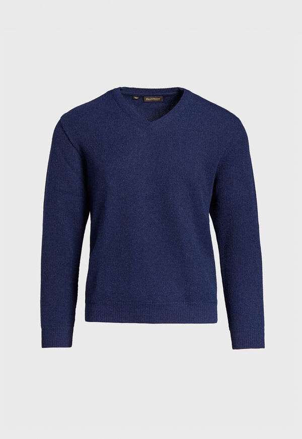 paul stuart Classic Alpaca Links V-Neck Sweater