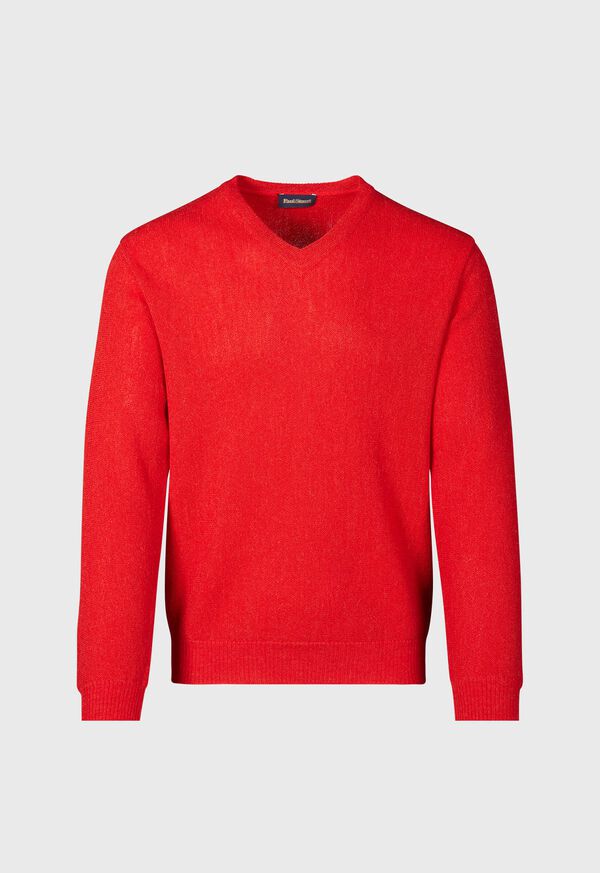 paul stuart Classic Alpaca Links V-Neck Sweater