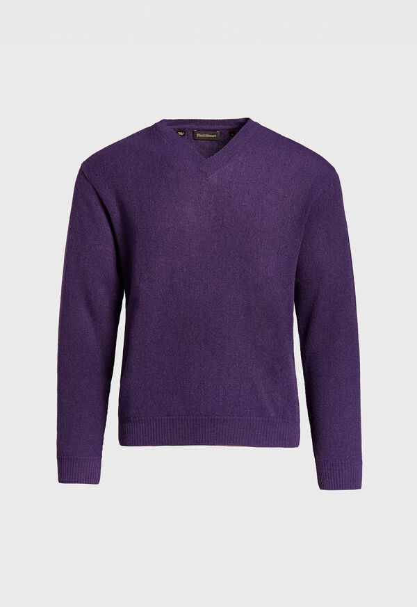 Paul Stuart Classic Alpaca Links V-Neck Sweater