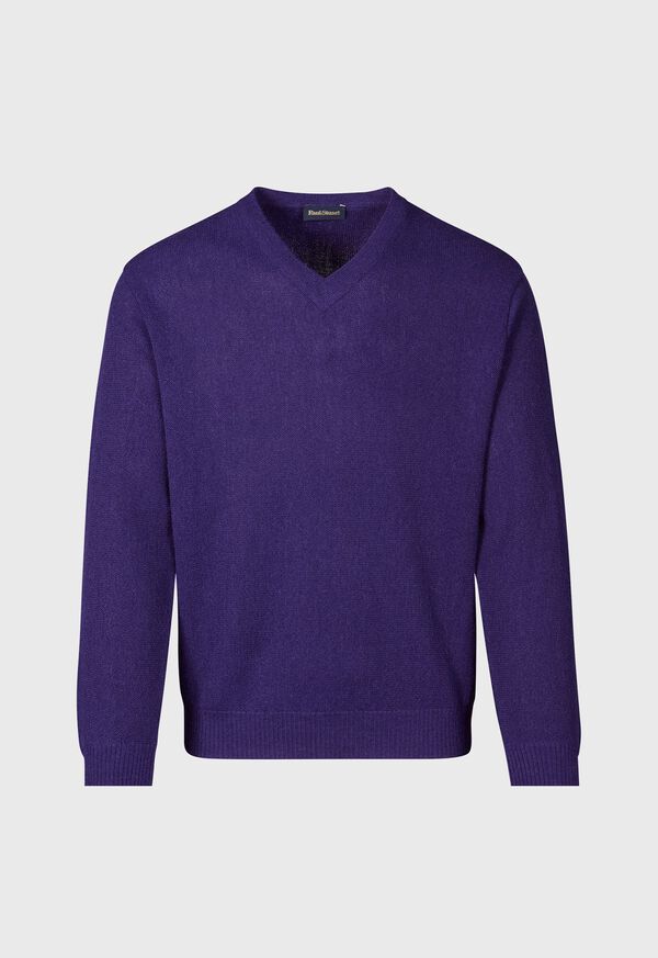 paul stuart Classic Alpaca Links V-Neck Sweater