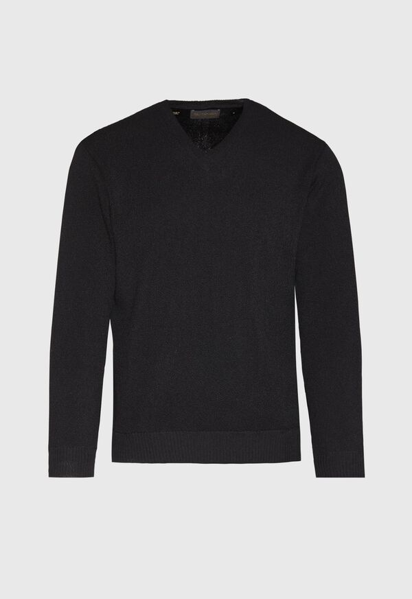paul stuart Classic Alpaca Links V-Neck Sweater