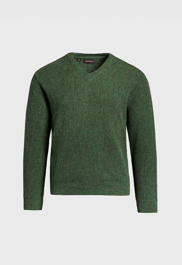 paul stuart Classic Alpaca Links V-Neck Sweater
