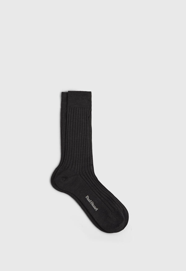 paul stuart Classic Merino Wool Ribbed Sock