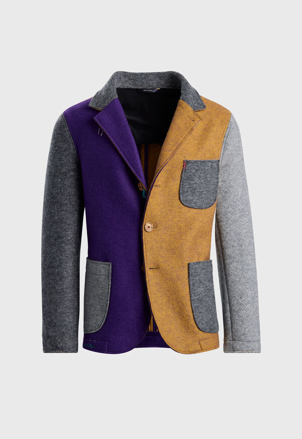 paul stuart Colorblock Raw Edge Jacket