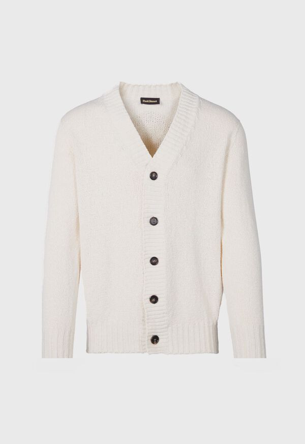 paul stuart Cotton Button Front Cardigan
