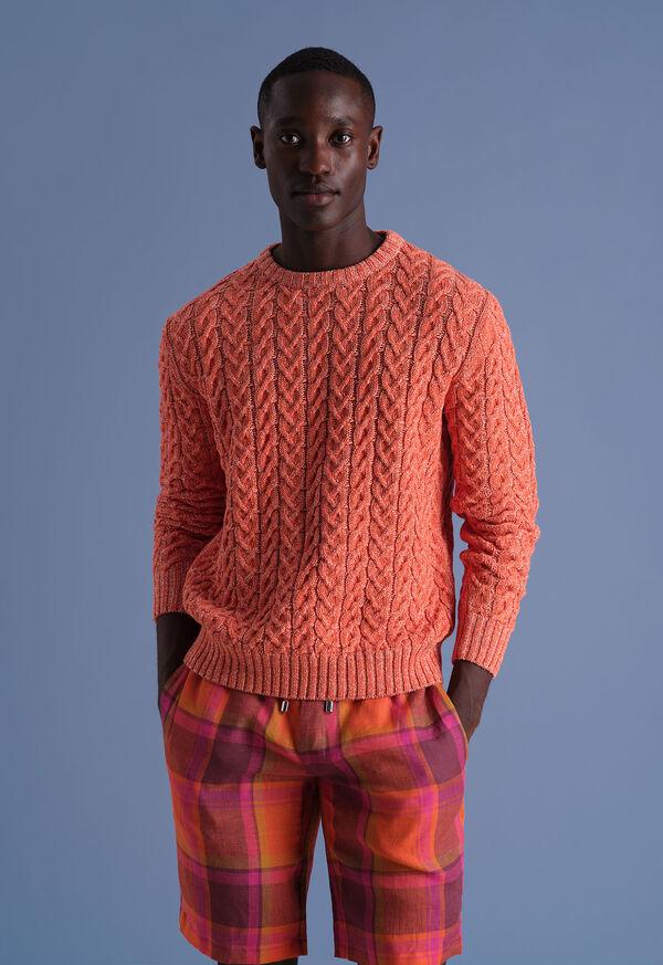 Paul Stuart Cotton Cable Crewneck Sweater
