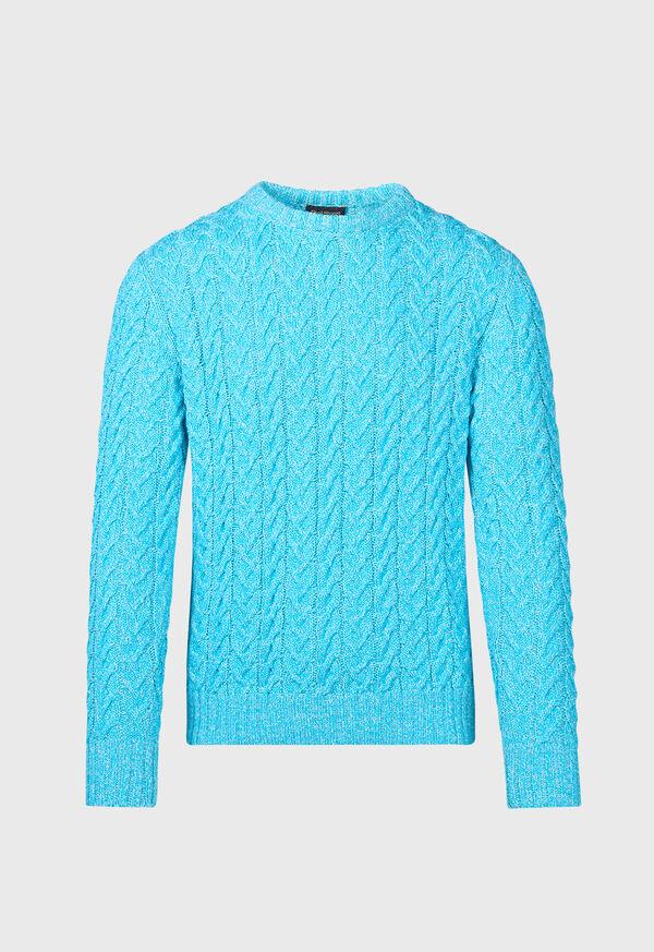 paul stuart Cotton Cable Crewneck Sweater