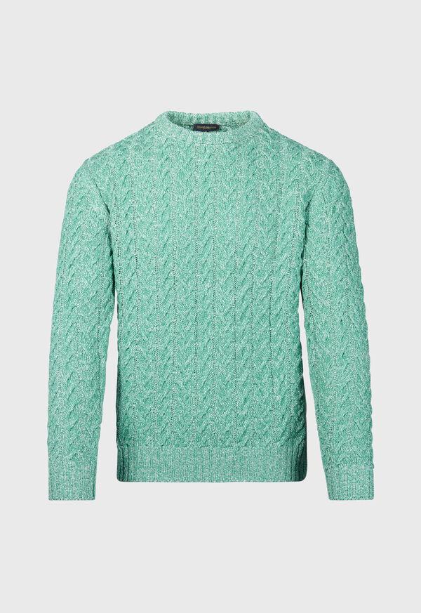paul stuart Cotton Cable Crewneck Sweater