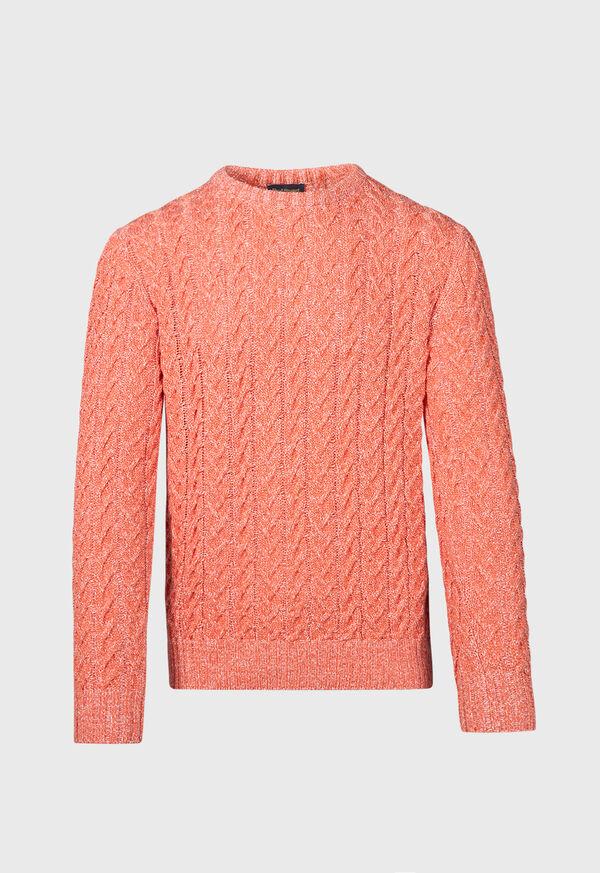 paul stuart Cotton Cable Crewneck Sweater