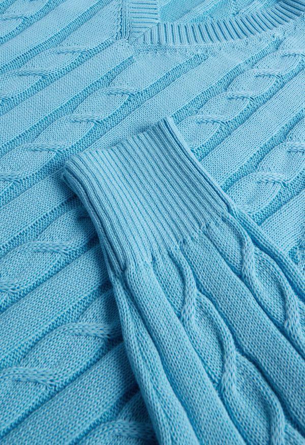 Paul Stuart Cotton Cable V-Neck Pullover