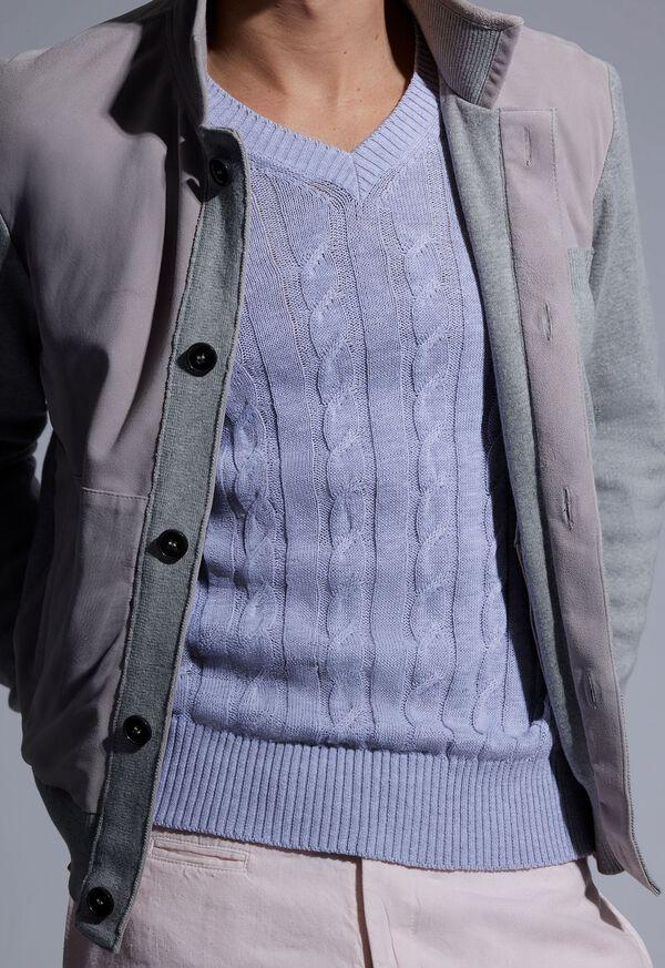 Paul Stuart Cotton Cable V-Neck Pullover